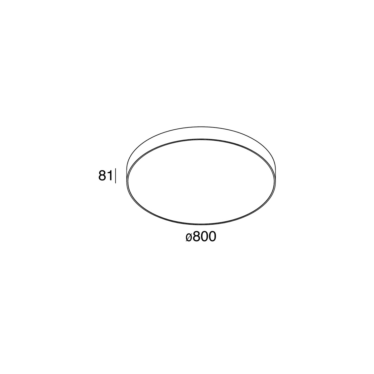 NOVALUX - ROTO: LED 63W 4K BIA D=800