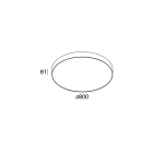 NOVALUX - ROTO: LED D/I 105W 3K BIA D=800