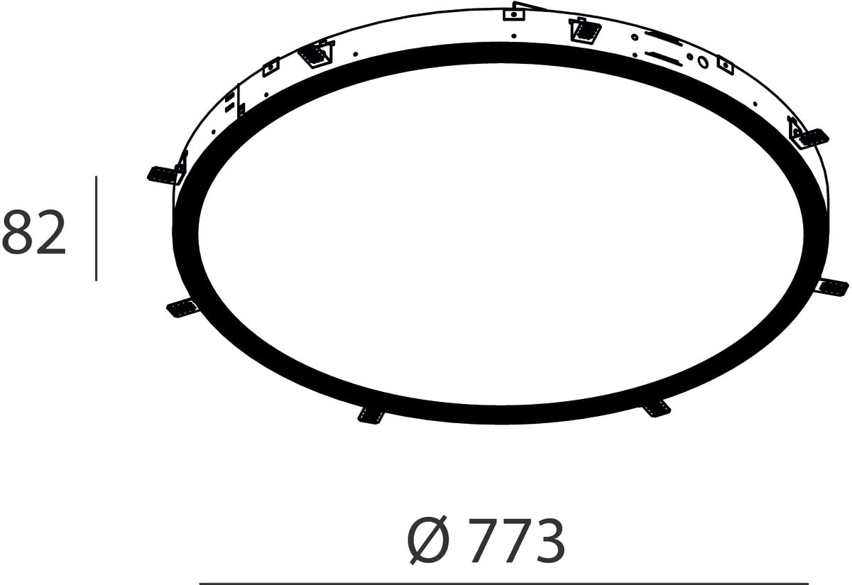NOVALUX - ROTO: INC.LED 63W DALI 3K D=800