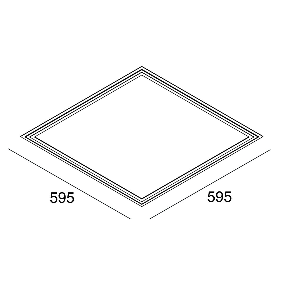 NOVALUX - FRAME: 600X600 35W 3K C/AL