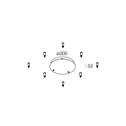 NOVALUX - HALOS: ROSONE-N DOPPIA ALIM ON/OFF ORO