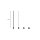 NOVALUX - HALOS: KIT 4 CAVI SOSPENSIONE L.3000