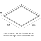 NOVALUX - THE PANEL: 600X600 36W 4K C/AL IP65