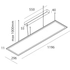 NOVALUX - THE PANEL: 1200X300 33W 3K C/SO.D/I DALI 105603.01