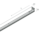 NOVALUX - P-30: LED 24W 3K CAPP PLAF/SOSP L=2400