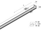 NOVALUX - P-30: LED 24W 3K BIA INCASSO L=2400 105817.01