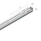 NOVALUX - P-30: LED 16W 3K CAFFE PARETE L=1600
