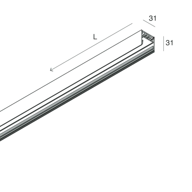 NOVALUX - P-30: STRIP NERO PLAF/SOSP L=800