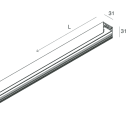NOVALUX - P-30: STRIP NERO PLAF/SOSP L=1600