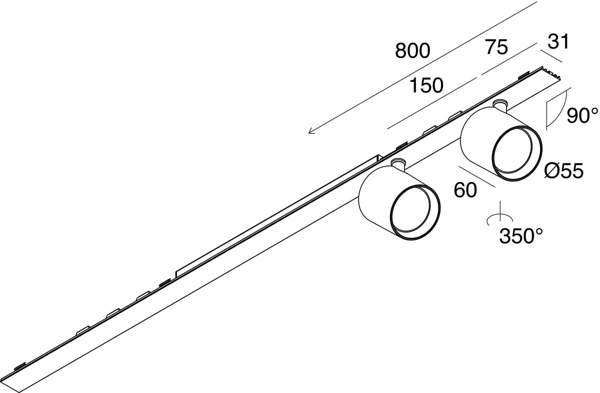 NOVALUX - P-30: COVER SPOT 2X9W F34 4K NE