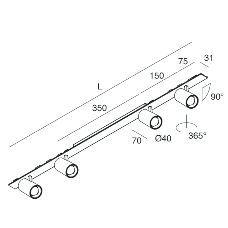 NOVALUX - P-30: COVER SPOT 4X6W 3K F40 BI