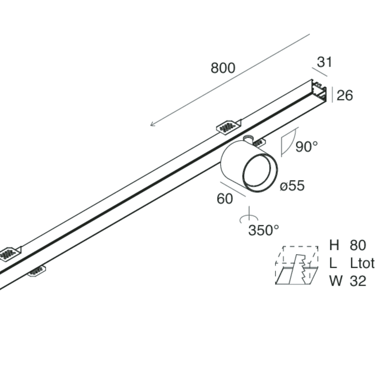 NOVALUX - P-30: SPOT 9W 3K F14 BI INCASSO
