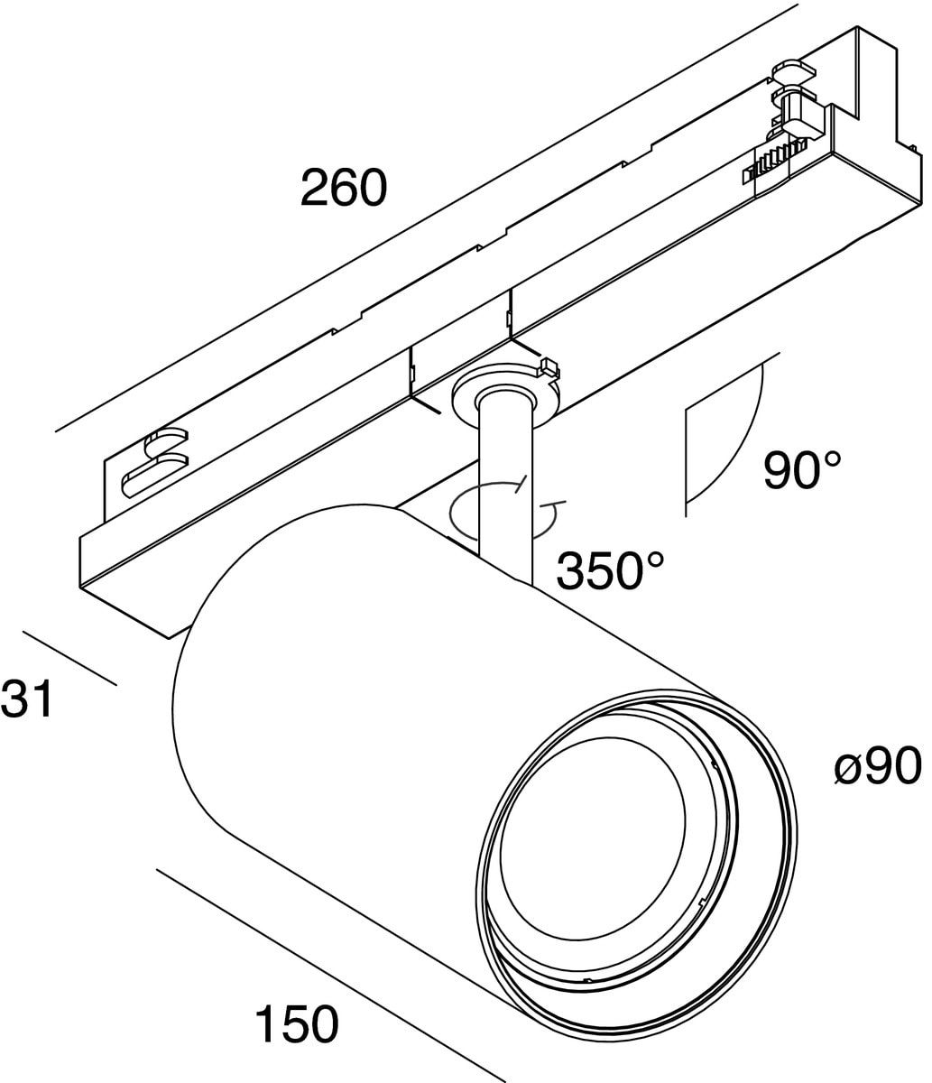 NOVALUX - DALI: BIN. 40W DALI F38 4K CRI90 NE