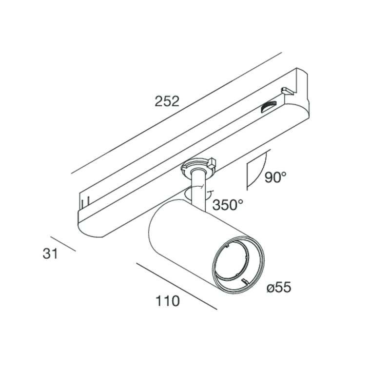 NOVALUX - DALI: BIN. 10W DALI F38 4K CRI90 BI