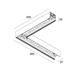 NOVALUX - LUCKY MAXI: LED 36WDALI ANG.3KBI 600X680