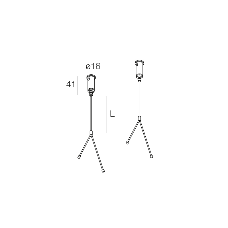 NOVALUX - ALL-TRACK: UP-LIGHT COPPIA CAVI SOSP. 3M