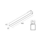 NOVALUX - PROFILO UP-LIGHT BOX ALIM. 100W-24V BIA