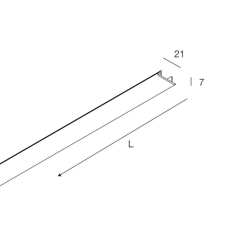 NOVALUX - ALL-TRACK: COPERTURA BINARIO 2M BIANCO
