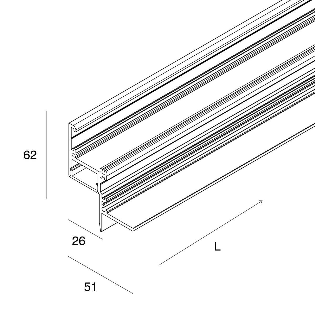 NOVALUX - P-25: LINEARE OPALE 2M 106801.99