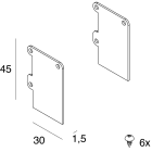 NOVALUX - P-25: COPPIA TESTATE DI CHIUSURA PROFILO 106802.99