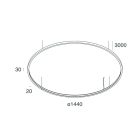 NOVALUX - HALOS MINI: 1440 93W 4K BIANCO