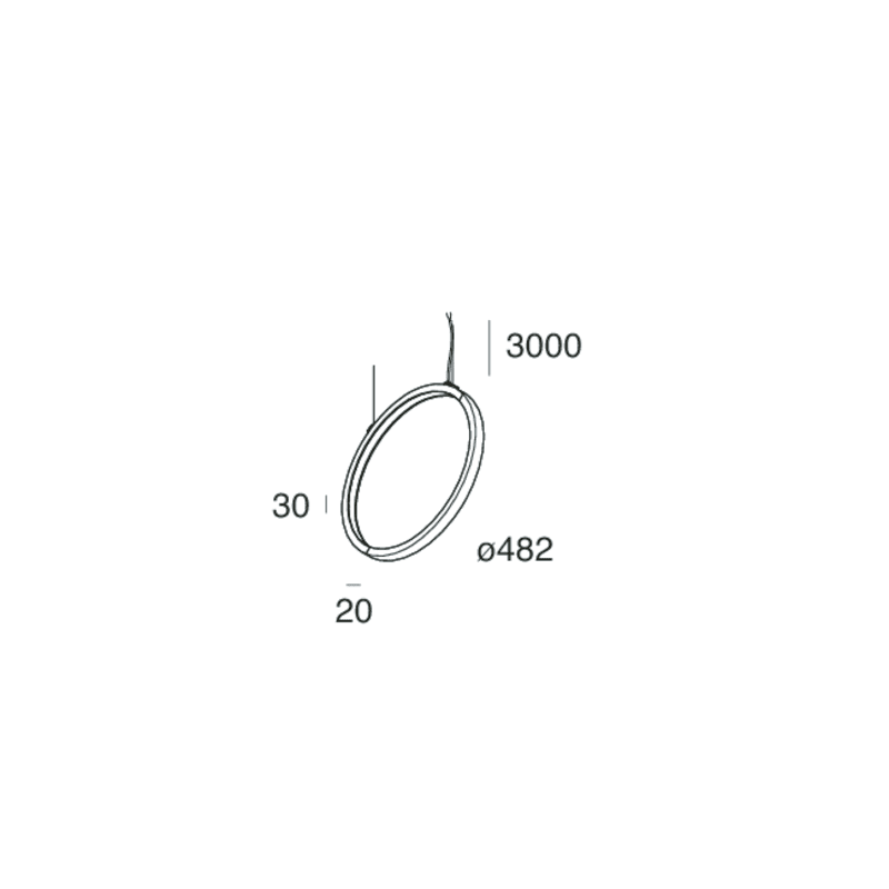 NOVALUX - HALOS MINI VERTICALE: 482 24W 3K BIANCO