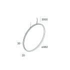 NOVALUX - HALOS MINI VERTICALE: 962 48W 3K BIANCO