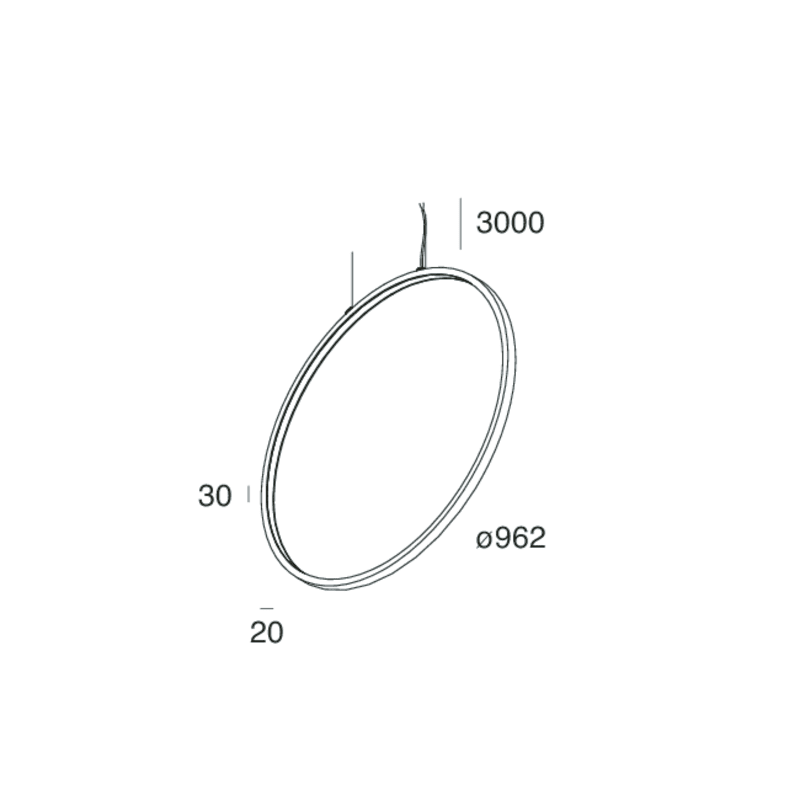 NOVALUX - HALOS MINI VERTICALE: 962 48W 3K CAPP