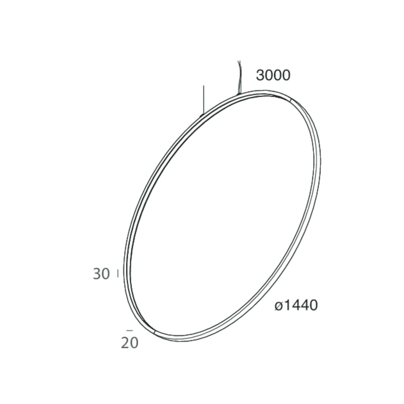NOVALUX - HALOS MINI VERTICALE: 1440 72W 4K BIANCO