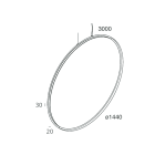 NOVALUX - HALOS MINI VERTICALE: 1440 72W 4K BIANCO