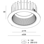 NOVALUX - nik 32w 3000k dali 36 cri90 ugr tondo riflettore ugr<19 36° ip40