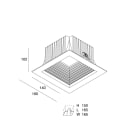 NOVALUX - NIK QDR 29W 4K DALI CRI90 UGR<19 tondo riflettore 60° IP40 4000K.