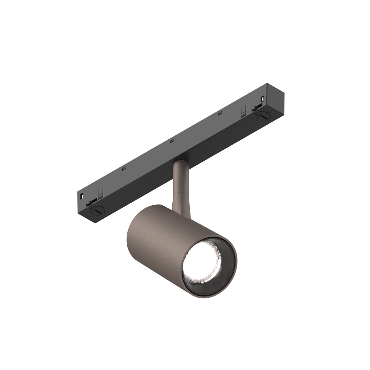 NOVALUX - MIR F8 6W DALI 48V 4000K 40° cappuccino, corpo in lega di alluminio pressofuso verniciato, lente in policarbonato e riflettore nero satinato.