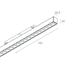 NOVALUX - MICRO MOD. F8: 25W 3K 724 DALI C90 NE 108586.02