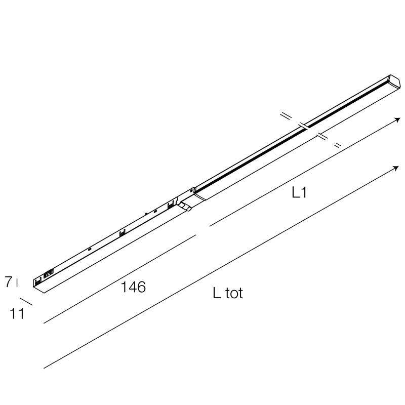 NOVALUX - T-48 MINI: MOD. OP 8W DALI 48V 3K NE