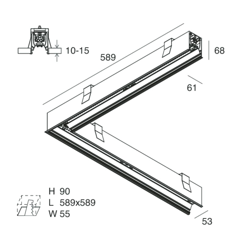 NOVALUX - HERO C: ANG.SX 24W 3K 593 DALI BIA