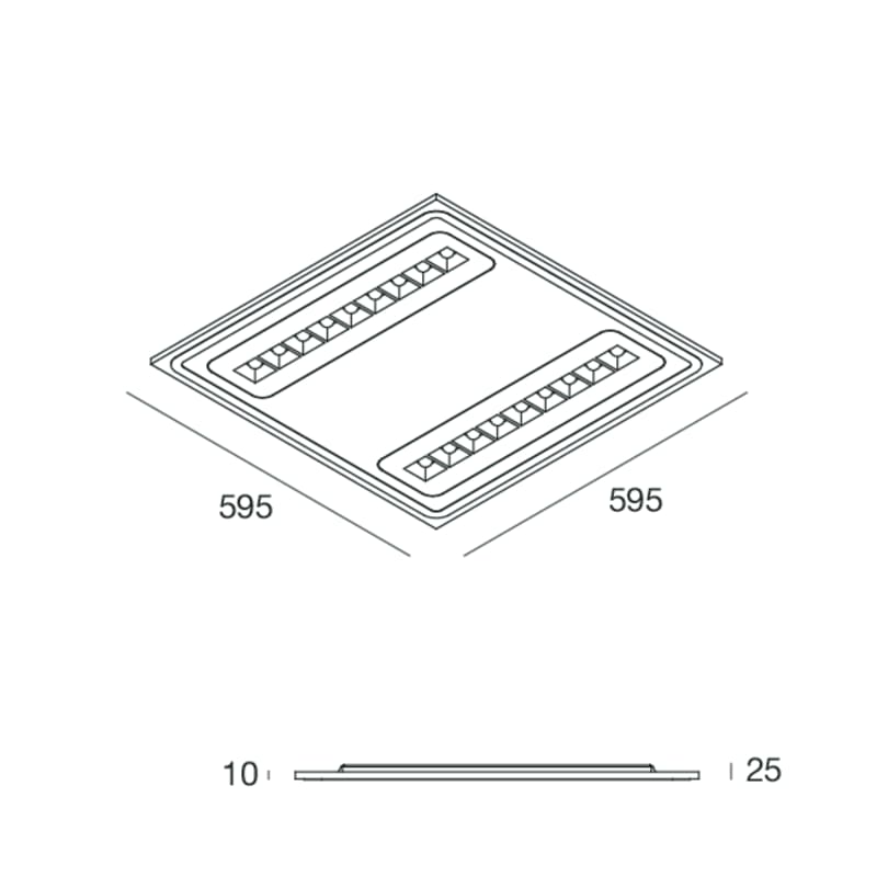 NOVALUX - YALE: 600X600 30W 4K DALI UGR