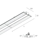 NOVALUX - show orient 35w 40w 45w 50w 3000k cri90 dali orientabile 30° ip20 lunghezza 1500