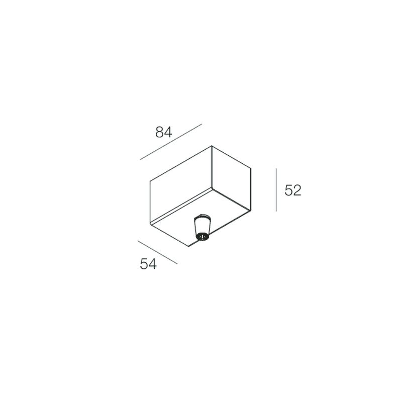 NOVALUX - Rosone plafone alimentazione remota senza coperchio bianco per forty8 track e forty8 track deep.