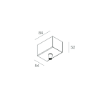 NOVALUX - Rosone plafone nero per alimentazione remota compatibile con Forty8 Track e Forty8 Track Deep.