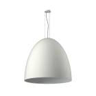 NOVALUX - calimero xl sospensione 7x e27 grigio chiaro lunghezza 3500 mm diametro 750 mm max 25w cavi kevlar neri cavo alimentazione treccia nera lunghezza regolabile