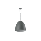 NOVALUX - Calimero M sospensione 1xE27 grigio scuro, lunghezza 1500mm, diametro 380mm, max 25W, cavi in kevlar neri, cavo alimentazione con protezione in treccia nera.