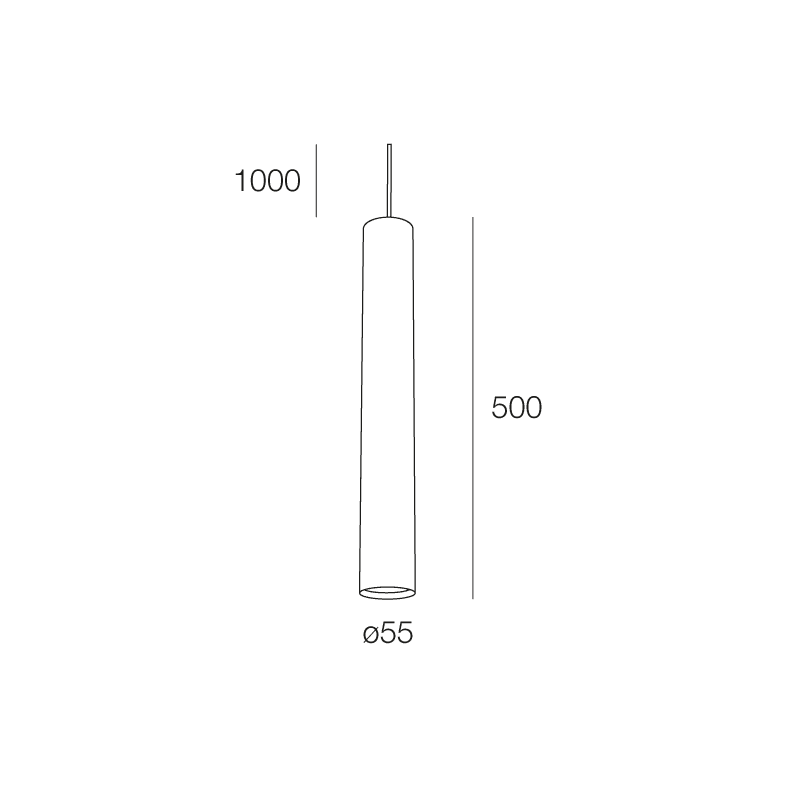 NOVALUX - COLLINS SP: SOSP. D. 55 GU10 L=500 OS