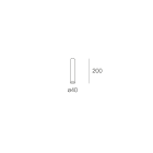 NOVALUX - collins pl plafone diametro 40 lunghezza 200 gu10 acciaio verniciato texturizzato grigio scuro