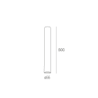 NOVALUX - Collins plafone diametro 55 lunghezza 500 con attacco gu10, acciaio verniciato texturizzato grigio chiaro.