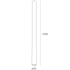 NOVALUX - Collins plafone diametro 55 lunghezza 1000 con attacco gu10 ottone massiccio satinato.