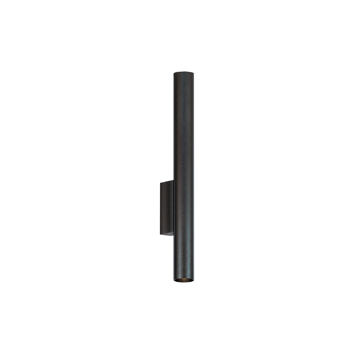 NOVALUX - Collins PR applique da parete diametro 40 cm lunghezza 400 mm 2xGU10 acciaio verniciato texturizzato nero.