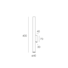 NOVALUX - Collins pr applique diametro 40 lunghezza 400 2xgu10 acciaio verniciato texturizzato grigio chiaro.