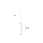 NOVALUX - COLLINS SP: SOSP D40 GU10 L=200 C.3,5 OS