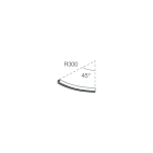 NOVALUX - Domynos PS profilo curvo R300 45° caffè, modulo LED R300 45° non incluso, kit giunzione incluso, schermo opale da ordinare, non sospensione stand alone, IP40.